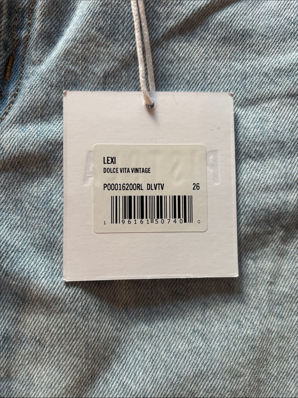 NWT Pistola Lexi Mid Rise Bowed Straight Leg Jeans Dolce Vita Vintage Size 26 - Picture 6 of 7